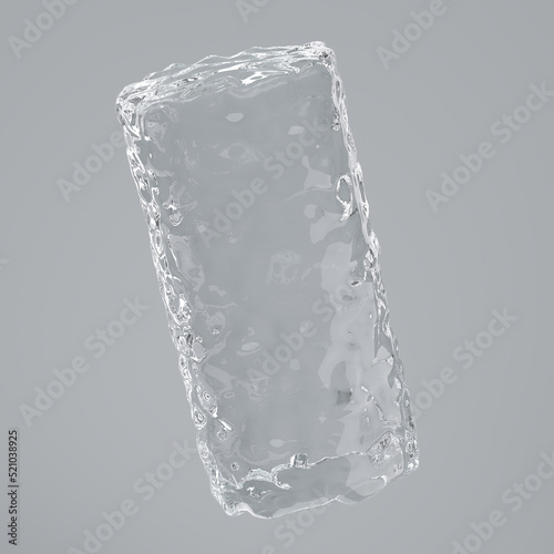 real transparent water cylinder shape. Pure Cosmetics Product. Moisturizer Skin Care