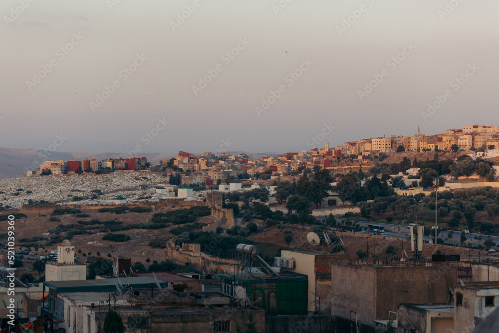 Panoramic view over Fes, Morocco Panoramic view over Fes, Morocco
