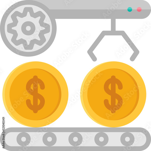 making money flat icon