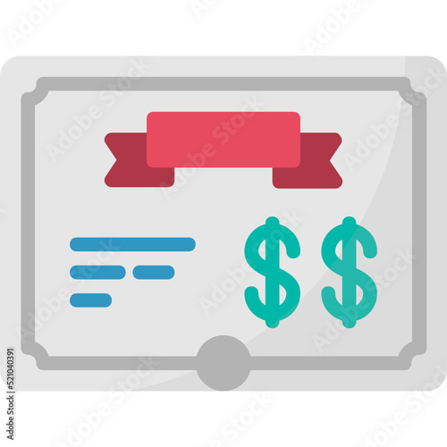bond debenture flat icon