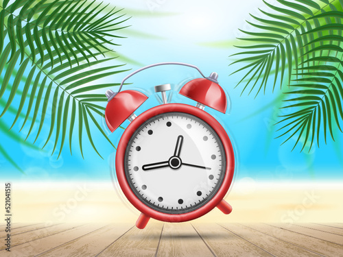 Summer time and vacation. Vector illustration