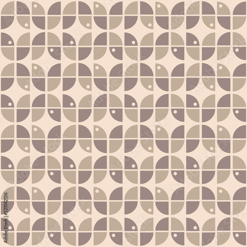 Seamless retro pattern, 1960s and 1970s style, mid-century modern