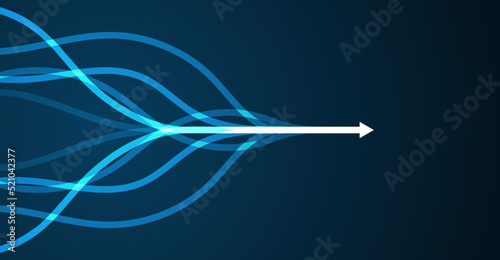 Abstract arrow direction. Technology background