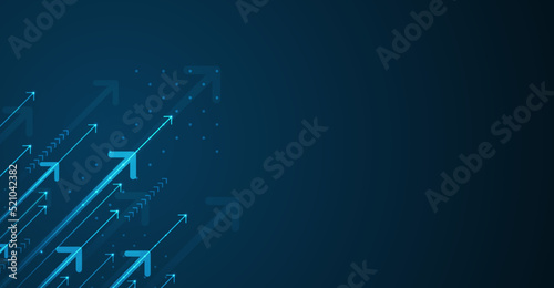 Abstract arrow direction. Technology background