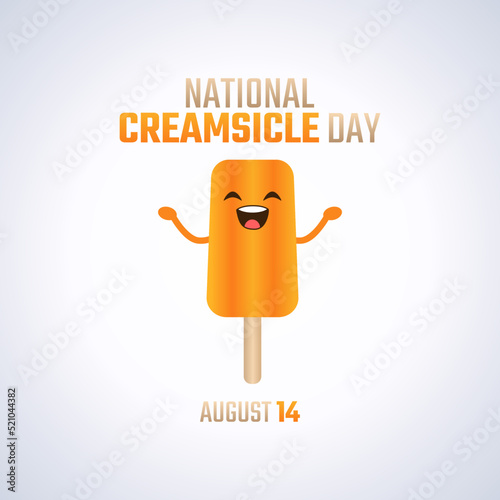 vector graphic of national creamsicle day good for national creamsicle day celebration. flat design. flyer design.flat illustration.