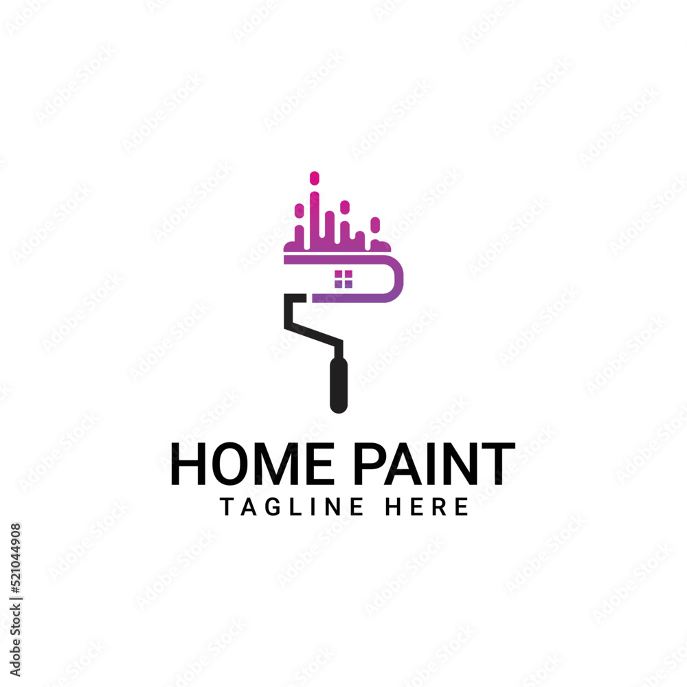 Naklejka premium Home Painting Vector Logo Design. Vector illustration