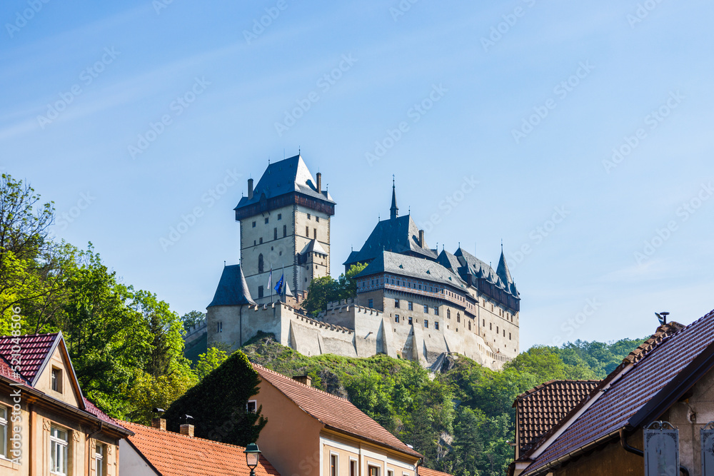 Royal gothic castle of Karlstejn in the Czech Republic