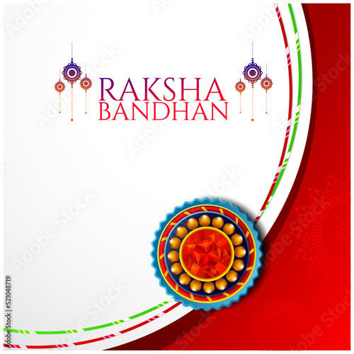 creative and beautiful design of an indian festival, Rakshabandhan with illustration of rakhi typography and mandala design 
