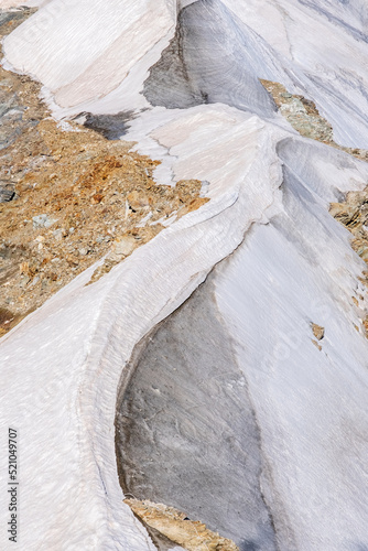 Kunstvolle Gletscherstrukturen am Aletschgletscher