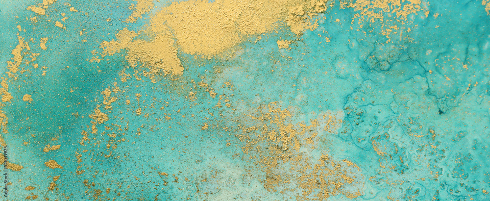 art photography of abstract fluid painting with alcohol ink, blue and gold colors art photography of abstract fluid painting with alcohol ink, blue and gold colors