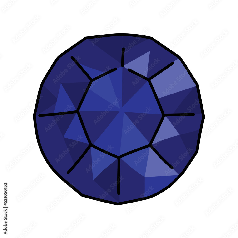 Sapphire color line icon. Precious stones. Sapphire color line icon. Precious stones.