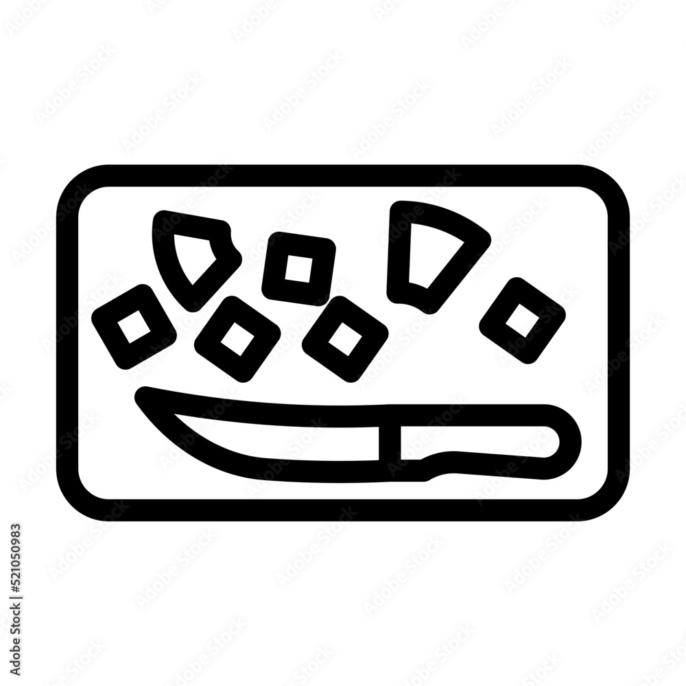 cut knife pineapple line icon vector. cut knife pineapple sign. isolated contour symbol black illustration cut knife pineapple line icon vector. cut knife pineapple sign. isolated contour symbol black illustration