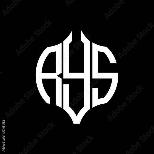RYS letter logo. RYS best black background vector image. RYS Monogram logo design for entrepreneur and business.
