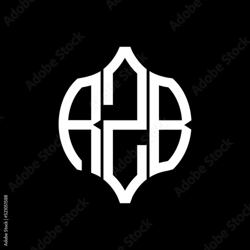 RZB letter logo. RZB best black background vector image. RZB Monogram logo design for entrepreneur and business.
 photo