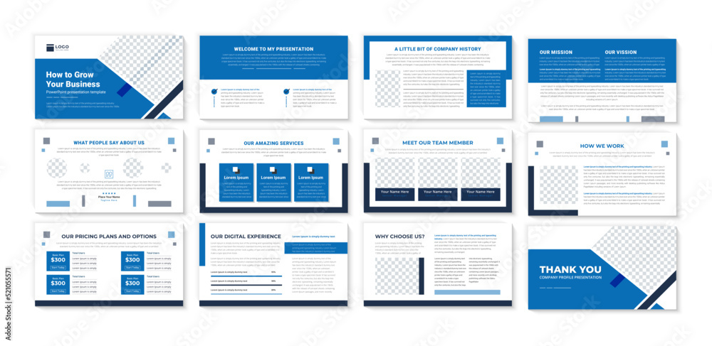 Company PowerPoint presentation template with ppt proposal marketing