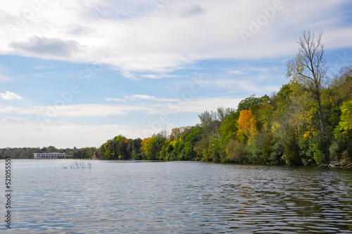 Autumn landscape with river © labalajadia