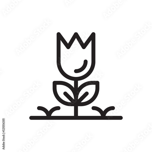 Chlorophyll Vector Outline Icon. EPS 10 File Park and Nature Symbol
