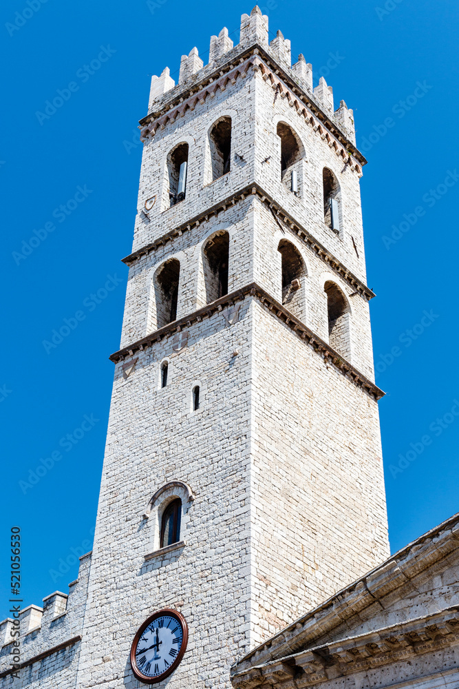 Torre del Popolo tower, Assisi, Umbria, Italy, Europe