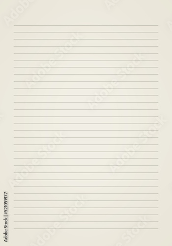 White paper sheet with line pattern for background.