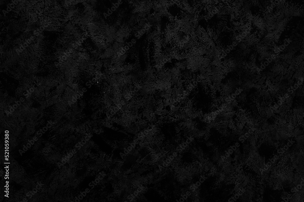 Dark black concrete wall background or texture