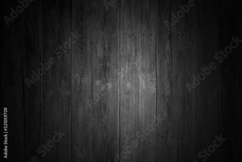 Black wooden background or texture