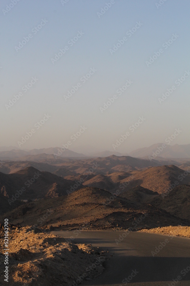 sunset in the mountains