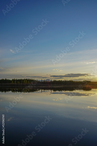 sunset over the lake