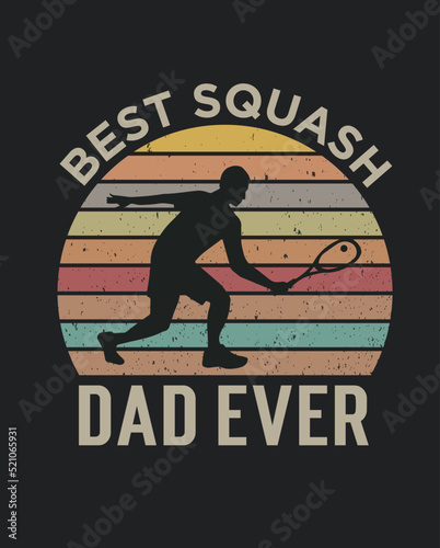 Canvas-taulu Best squash dad ever happy father's day style vintage
