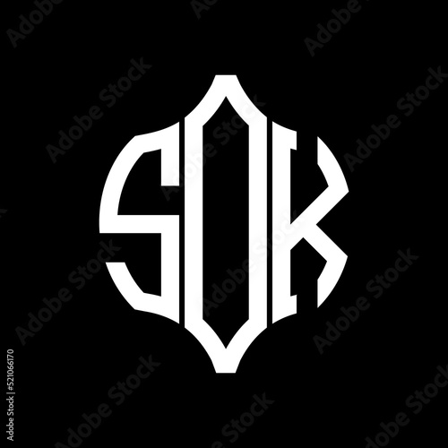 SOK letter logo. SOK best black background vector image. SOK Monogram logo design for entrepreneur and business.