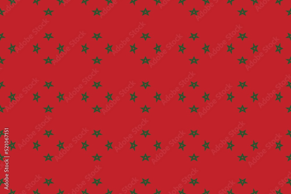 Geometric pattern in the colors of the national flag of Morocco. The colors of Morocco. Geometric pattern in the colors of the national flag of Morocco. The colors of Morocco.
