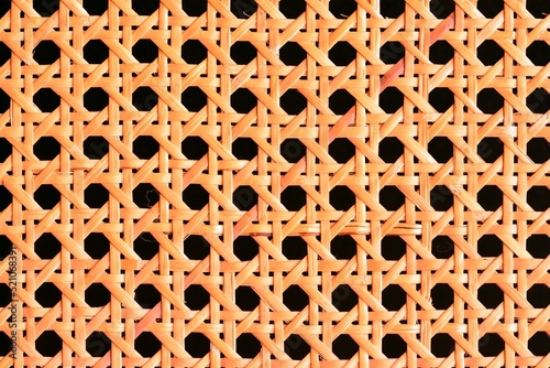 Detalle de un trenzado de ratán de una butaca, textura photo