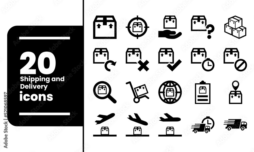 Shipping ande Delivery Icon Set Shipping ande Delivery Icon Set