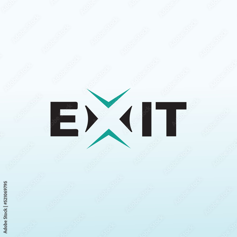 Confidence building Investment word EXIT logo Confidence building Investment word EXIT logo