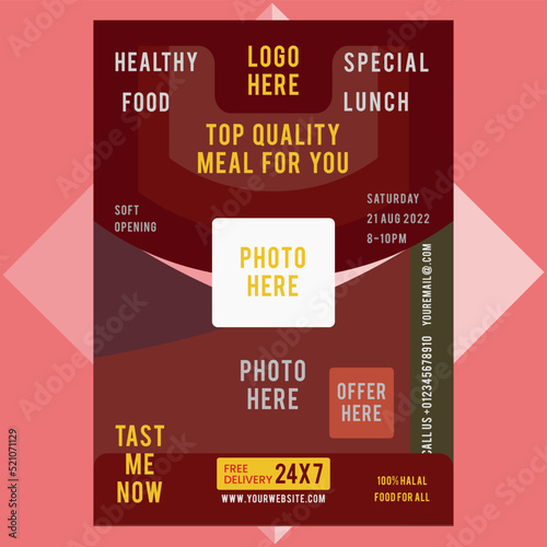 Food Flyer or Menu or Social Media Banner post Design