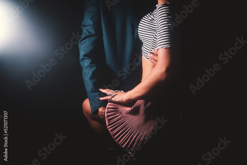Bilde på lerret a young couple makes love.