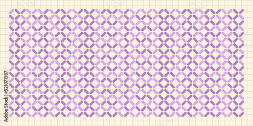 Alicia Lace Stitch. Cross stitch pattern. Cross-stitch frame. Grid Vector illustration.