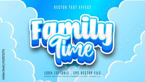 Family time 3d editable text effect font style © Gethuk_Studio