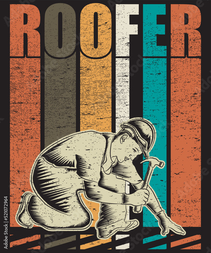 Roofer t-shirt design