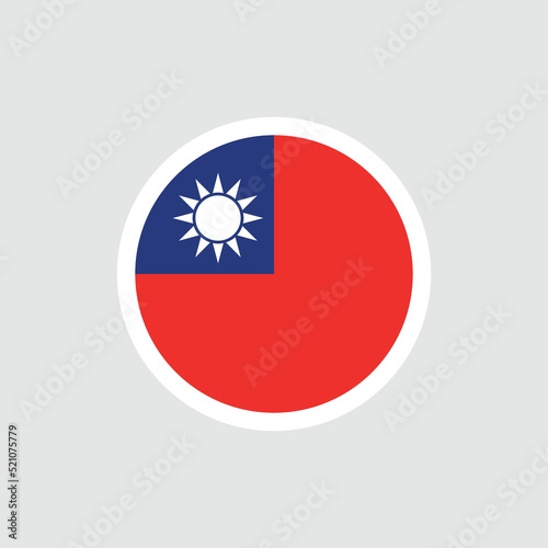 Free Download Flag of Taiwan. Taiwanese red and blue flag with the image of the sun. State symbol of the Republic of China. Isolated vector illustration. - GFXLoad