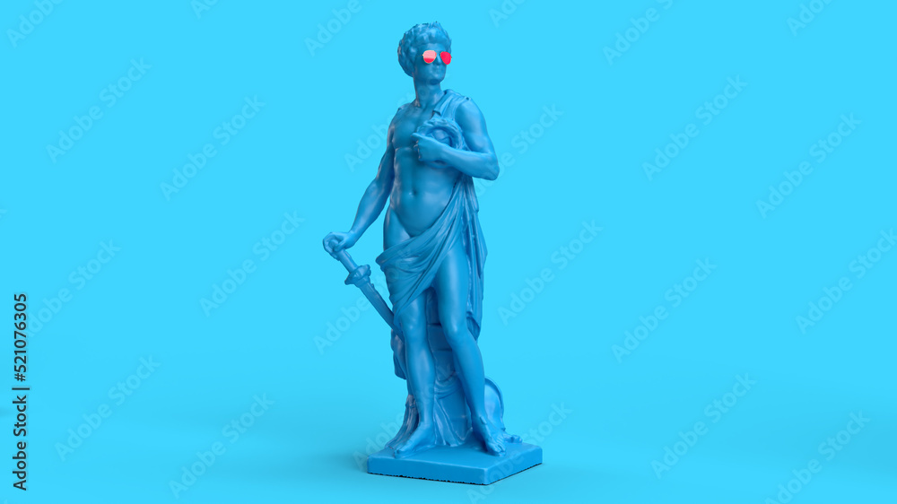 antique sculpture of a man in glasses 3D render antique sculpture of a man in glasses 3D render