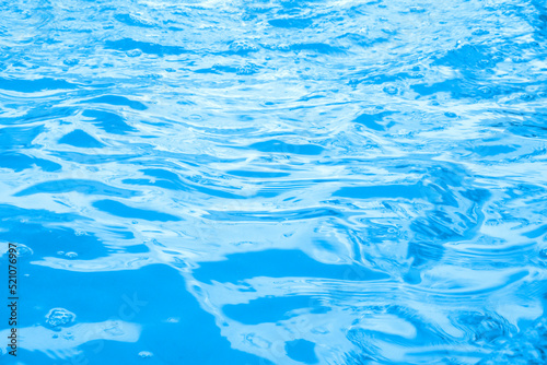 Fototapeta Naklejka Na Ścianę i Meble -  Blue swimming pool, background or surface of water in swimming pool.