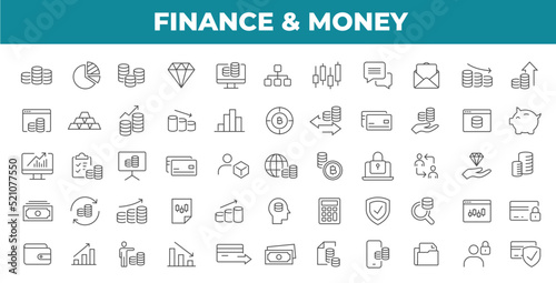 Finance and money Thin Line Icon