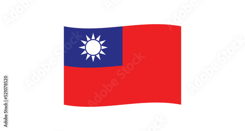 Free Download Flag of Taiwan. Republic of China. Taiwanese national symbol. - GFXLoad