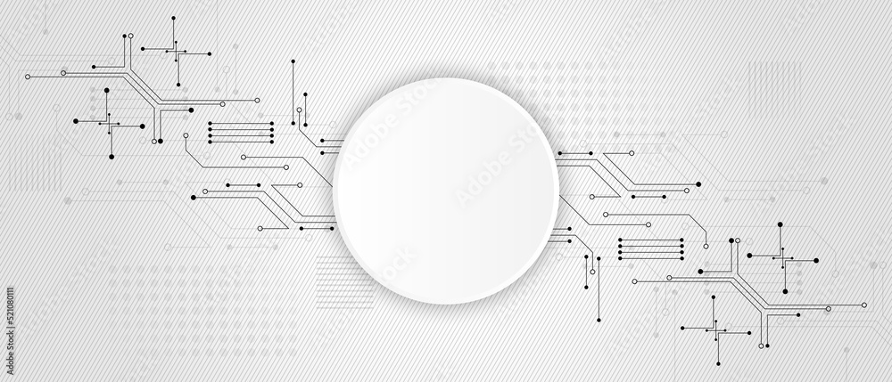 grey and white Abstract technology background