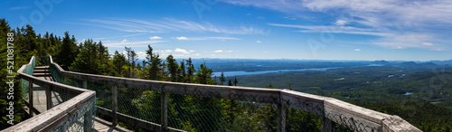 hiking trail to the top of Mont Orford in the Eastern Townships. view of Mount Howl's head photo