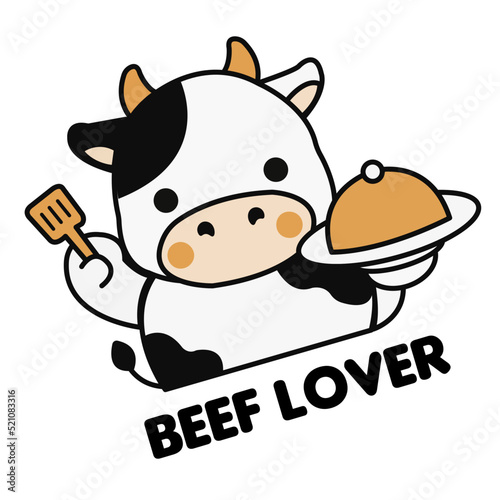 Beef Cow Lover Logo Design