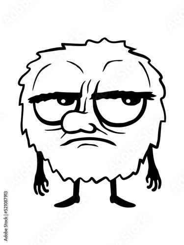 Cartoon Monster Augen verdrehen 