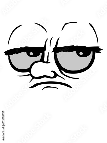 Cartoon genervt Augen verdrehen 