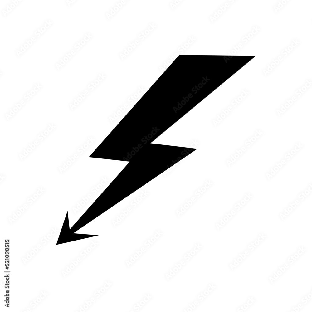 lightning icon on a white background. Vector illustration lightning icon on a white background. Vector illustration