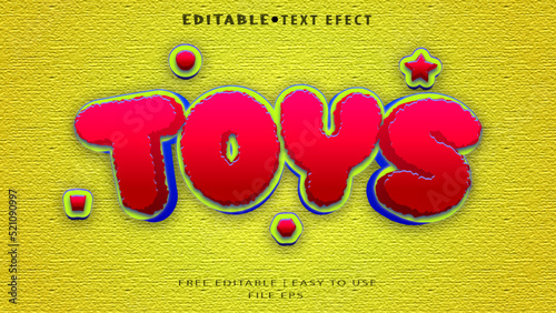 Toys text efect color smooth